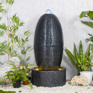 现代简约流水喷泉客厅家居饰品玄关招财景观装饰电视柜旁落地摆件