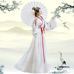 古代汉服仙女裙中国风樱花超仙夏季鲛人泪仙气飘逸古风改良连衣裙