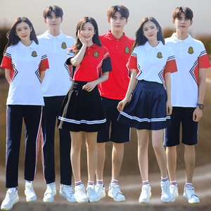 夏季初中学生运动会开幕式服装高中生学院风校服开学毕业班服套装