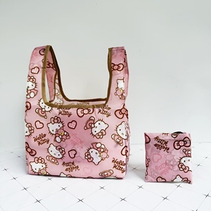 可爱卡通迷你小号购物袋折叠便携环保手提袋散步便当饭盒手拎布包
