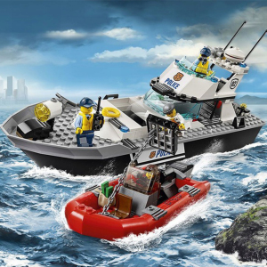 城市警察系列警用巡逻艇海上追捕60129拼装积木乐高玩具礼物