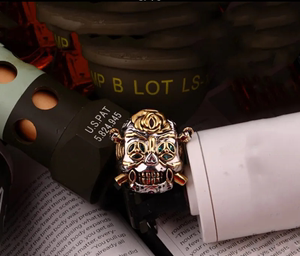 敢死队史泰龙戒指精工镶嵌幸运骷髅戒指潮男朋克个性戒指时尚指环