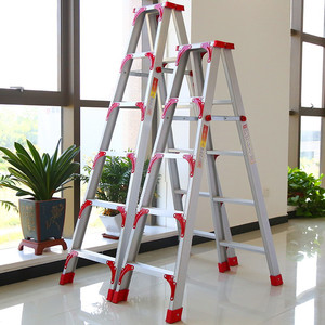 八字梯子耐用双侧阁3米人字梯人字简单折叠扶梯阁楼梯2.5米伸缩梯
