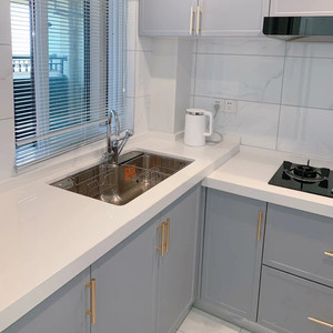 石英石台面更换厨房整体百v橱柜灶台面板桌面定做拆旧翻新可定制