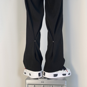 欧美vibe风裤子oversize小众设计高级感炸街西裤男垂感直筒阔腿裤