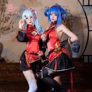 漫骨cosbilibili2233娘cos哔哩哔哩新年旗袍连衣裙夏cosplay女装