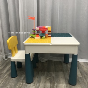 万高多功能儿童房学习积木桌大小颗粒拼装益智早教启蒙儿童玩具
