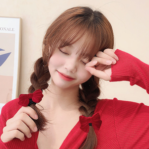 蝴蝶结头饰网红新款日系头绳韩国小皮筋可爱ins森系超仙简约发绳