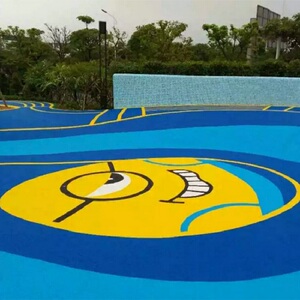 彩色epdm橡胶颗粒地坪户外小区幼儿园地面塑胶软地板游乐场地坪漆