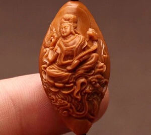 9046人付款淘宝精品橄榄核单籽弥勒木延手工雕刻文玩核雕单子手机挂件