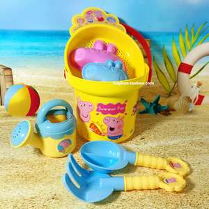 香港佩琪小猪佩奇儿童沙滩玩沙工具洗澡玩具宝宝海边浴室挖沙套装
