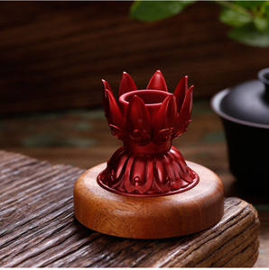 003人付款淘宝德田车载汽车六字转轮转动摆件 彩绘合金莲花座太阳能