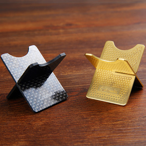 lubinski雪茄烟托轻巧便携金属碳纤维拼合迷你雪茄支架精美礼盒装