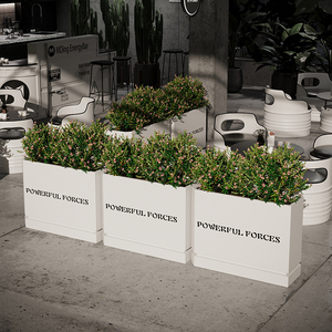 户外铁艺花箱组合商业街广场创意定制售楼部隔断外摆围栏花槽花坛