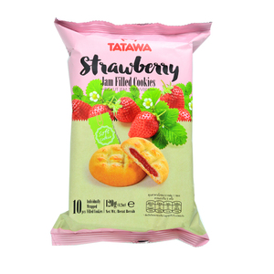 3袋起包邮 马来西亚进口 TATAWA草莓味果酱夹心曲奇饼干 120g