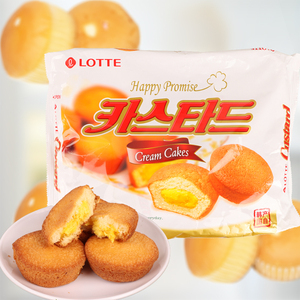 韩国LOTTE乐天230g蛋黄派学生小面包营养早餐代餐夹心软面包点心