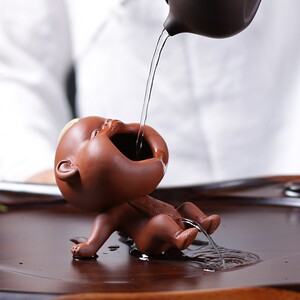 童子尿茶具创意童子尿茶壶撒尿茶童撒尿茶陶瓷紫砂小孩茶从宠摆件