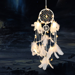 梦幻捕梦网挂饰风铃森系幼儿园吊饰补铺梦网捕能网捕梦铃diy材料