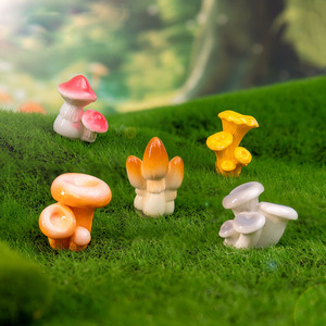 苔藓微景观创意可爱 树脂小蘑菇 装饰品微缩迷你小摆件