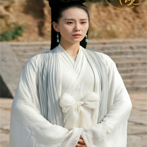 影视古装醉玲珑刘诗诗卿尘同款服装白灰色古装超仙汉服襦裙雪纺女