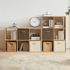 000人付款淘宝顾家家居实木轻奢日式矮书柜落地书架置物架组合简易