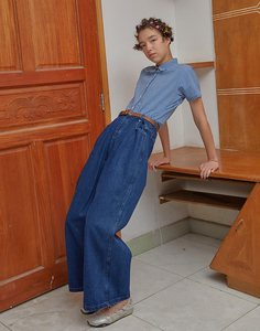 leele sman 坏男孩儿 深浅两色 90年代宽松直筒牛仔裤