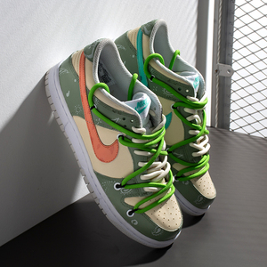 泛莫球鞋研究所淘宝nike aj1 low白红低帮定制芝加哥配色ow解构鞋带