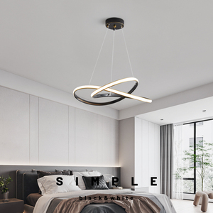 意式极简约现代卧室床头吊灯长条线形客厅创意氛围灯具冷调灯饰