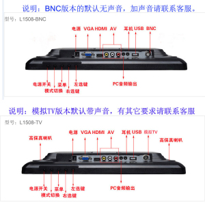 高清15寸1024*768电脑显示器17寸液晶监视器19寸工业屏正屏4：3