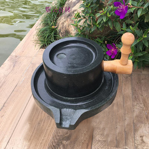 家用石磨青石小石磨家用磨盘商用电动手摇石磨手动豆浆机米粉机