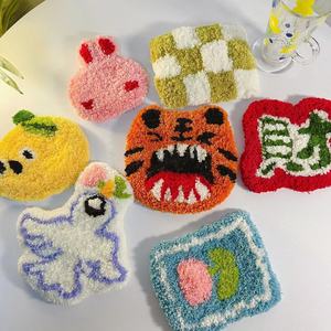 戳戳绣卡通可爱毛线杯垫手工diy材料包创意解压戳戳乐家居摆件