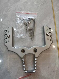 新款不锈钢3040弓头配件圆皮扁皮筋两用远射弹弓快压精准批发零售