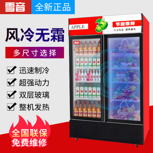 雪音超市饮料展示柜冷藏冰柜保鲜双开门冷饮冷柜商用单门啤酒立式
