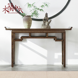 木邻旗舰店天猫木邻/集美小桌 北欧实木长条窄桌靠墙玄关带抽屉案几