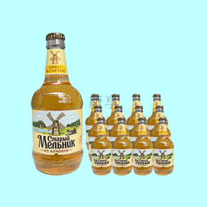 俄罗斯米乐啤酒清爽大风车弥勒进口老米勒啤酒450ml*12瓶