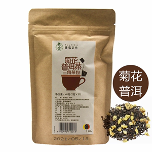 捷荣三角茶包 捷荣菊花普洱茶包透明三角茶包2克×20包