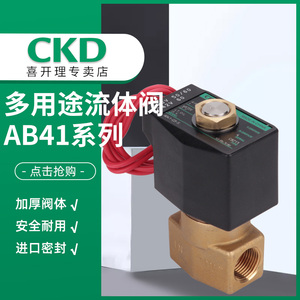 CKD直动2通水阀电磁阀AB31-02/03-1/2/3/4/5/6-02E-AC220V/DC24V