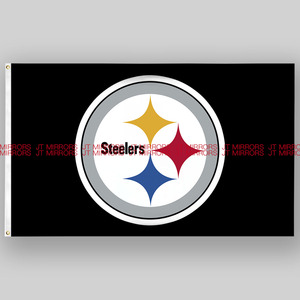 NFL美国匹兹堡钢人队橄榄球俱乐部队旗定做Pittsburgh Steelers