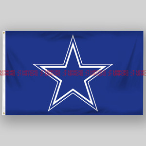 NFL美国达拉斯牛仔队橄榄球俱乐部队旗定做Dallas Cowboys flags