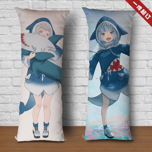 人气虚拟主播噶呜·古拉gawr gura小鲨鱼娘周边同款等身人形抱枕