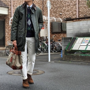 【反季特惠】英产barbour border经典涂蜡长款防雨风衣王千源同款