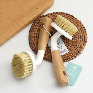 剑麻锅刷天然木柄洗锅刷家用厨房专用棕毛刷子长柄清洁刷锅碟碗刷