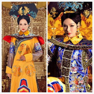 清朝皇后女古装皇太后旗服宫廷装豪华甄嬛传租赁民族服装舞台装