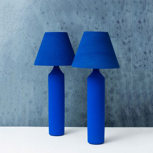 北欧创意蓝色金属装饰台灯现代设计师客厅卧室民宿酒店床头灯定制