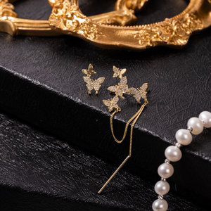 澳之冠比翼双飞ab款耳坠esba121125