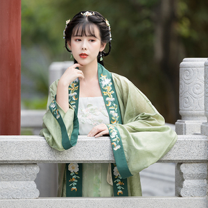 2019早秋季一片式汉服下裙单卖纯色齐腰襦裙半身仙气古风学生公0人