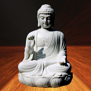 天坛大佛如来佛像家居摆件德化白瓷人物客厅中式装饰玄关陶瓷