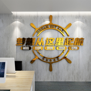 电商培训公司办公室墙面装饰团队激励标语背景墙文化墙贴纸墙贴画