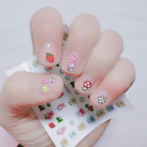 爱莎kt猫可爱儿童公主美甲贴片女孩闪闪防水安全宝宝指甲贴魅力