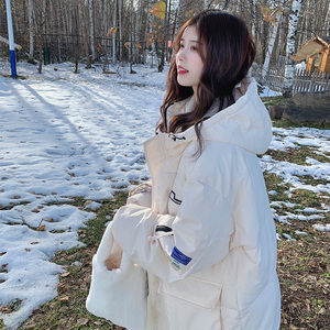羽绒棉服女中长款韩版2022年新款冬季韩系bf宽松棉袄加厚棉衣外套